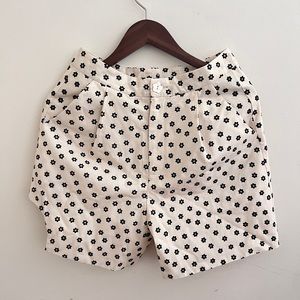 Handmade cutout floral shorts